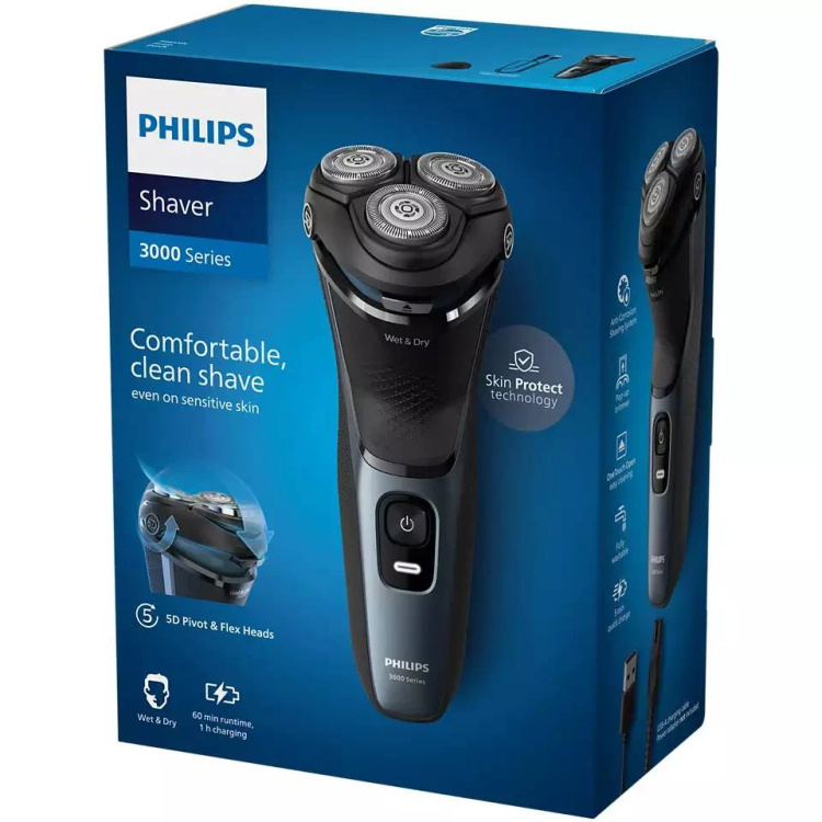 Електрична бритва Philips Series 3000 (Dark Blue) (S3144/00) Електрична бритва Philips Series 3000 (Dark Blue) (S3144/00)