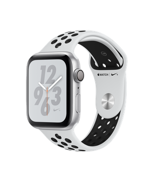 Apple Watch Nike+ Series 4 GPS 44mm Silver Aluminum Case with Pure Platinum/Black Nike Sport Band (MU6K2)