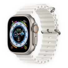 Apple Watch Ultra 49mm Titanium Case with White Ocean Band (MNHF3) бу