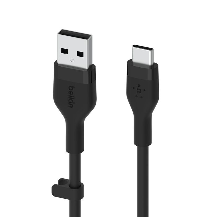 Кабель Belkin Silicone USB-A to USB-C 1m Black (CAB008BT1MBK)
