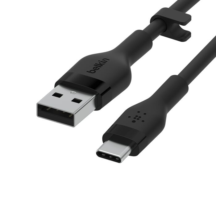 Кабель Belkin Silicone USB-A to USB-C 1m Black (CAB008BT1MBK)