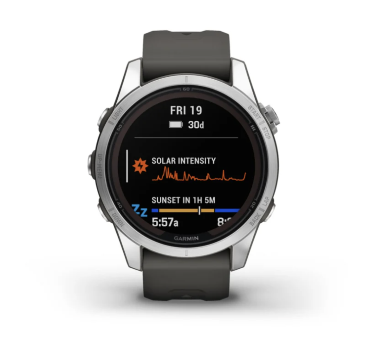 Garmin Fenix 7S Pro Solar Silver with Graphite Band (010-02776-00/01)