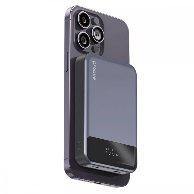 Зарядний пристрій Power Bank Proove Hoodman Magnetic 20W 10000 mAh (Gray) (PBH120010003)