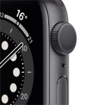 Apple Watch Series 6 GPS + Cellular 44mm Space Gray Aluminum Case with Black Sport Band (M07H3, MG2E3)