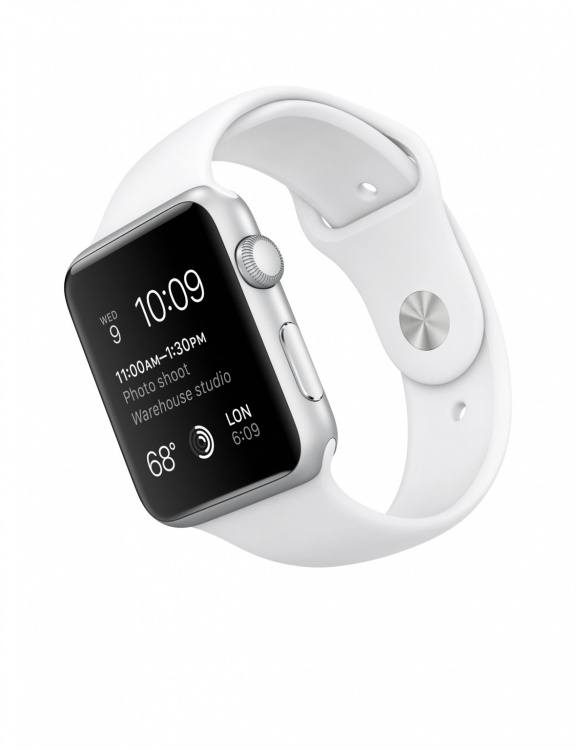 Apple Watch Sport 42mm Silver Aluminum Case with White Sport