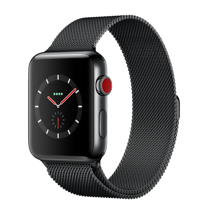 Apple watch 42mm stainless steel case with milanese loop outlet