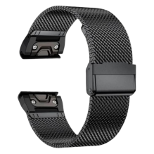 Ремешок Flat Milanese Strap для Garmin 20 mm Black (ARM85728)