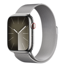 Apple Watch Series 9 GPS + LTE  45mm Silver Stainless Steel Case with Silver Milanese Loop (MRMQ3) бу