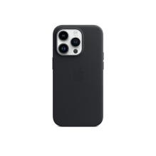 Чехол Leather Case для iPhone 14 Pro with MagSafe 1:1 Original (Midnight)