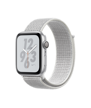 Apple Watch Nike+ Series 4 GPS 44mm Silver Aluminum Case with Summit White Nike Sport Loop (MU7H2)