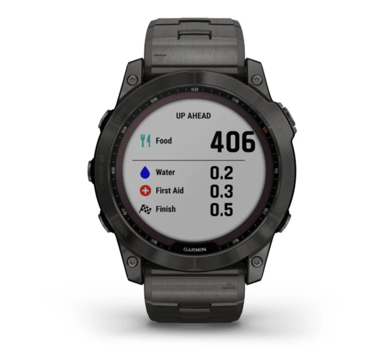 Garmin Fenix 7X Sapphire Solar Carbon Grey DLC Titanium, Carbon Grey DLC Vented Titanium Band (010-02541-27)