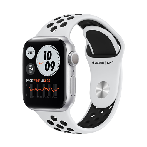 Apple Watch Nike Series 6 40mm Silver Aluminium Case with Pure Platinum Black Nike Sport Band (M00T3) Apple Watch Nike Series 6 40mm Silver Aluminium Case with Pure Platinum Black Nike Sport Band (M00T3)