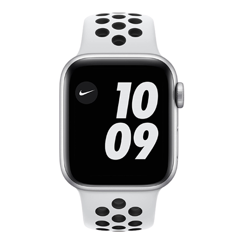 Apple Watch Nike Series 6 40mm Silver Aluminium Case with Pure Platinum Black Nike Sport Band (M00T3) Apple Watch Nike Series 6 40mm Silver Aluminium Case with Pure Platinum Black Nike Sport Band (M00T3)