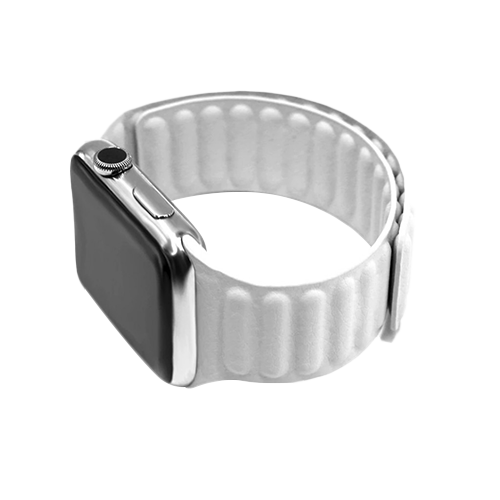 Ремінець для Apple Watch 42/49 Leather Link Series (White)