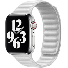 Ремінець для Apple Watch 42/49 Leather Link Series (White)