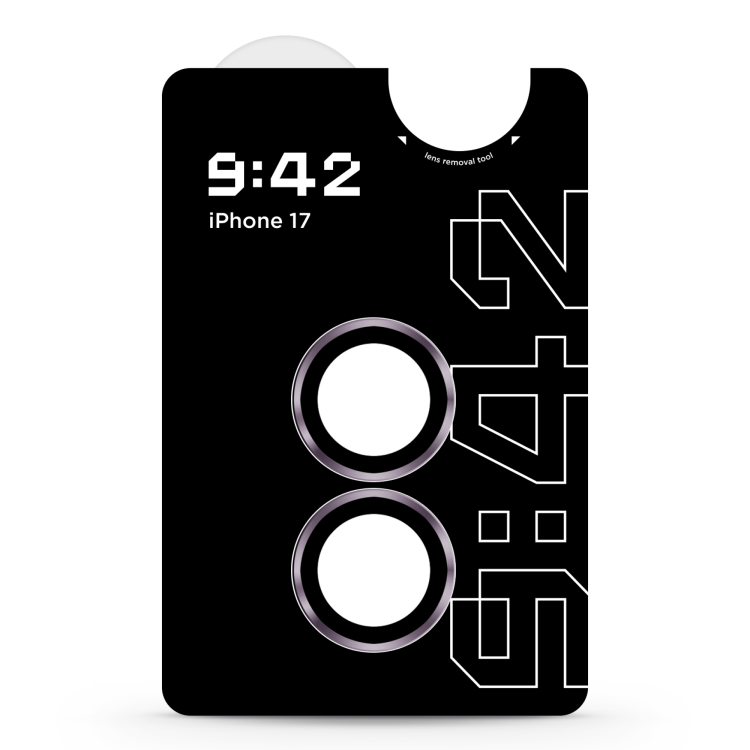 Захисне скло 9:42 для камери iPhone 17 (Purple)