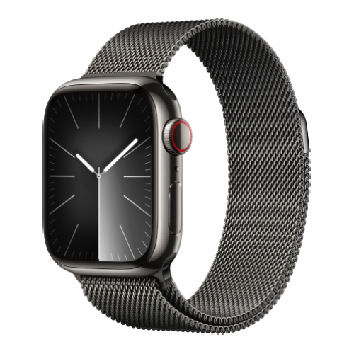 Apple Watch Series 9 GPS + LTE 45mm Graphite Stainless Steel Case with Graphite Milanese Loop (MRMX3) бу