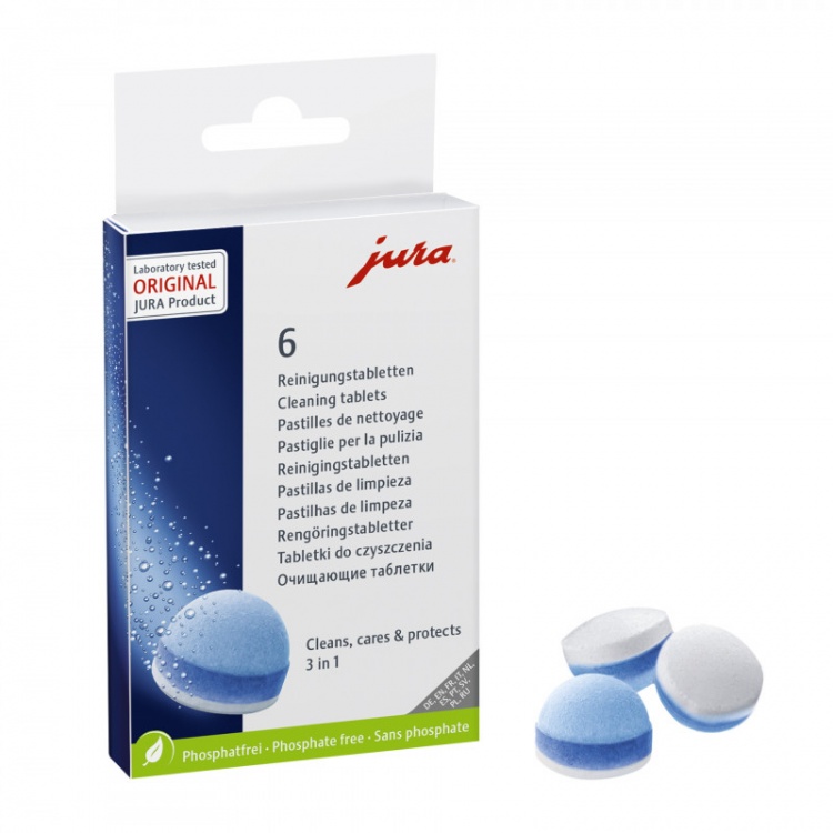 Таблетки JURA для очищення 3-фазні (упаковка 6 шт) (24225)