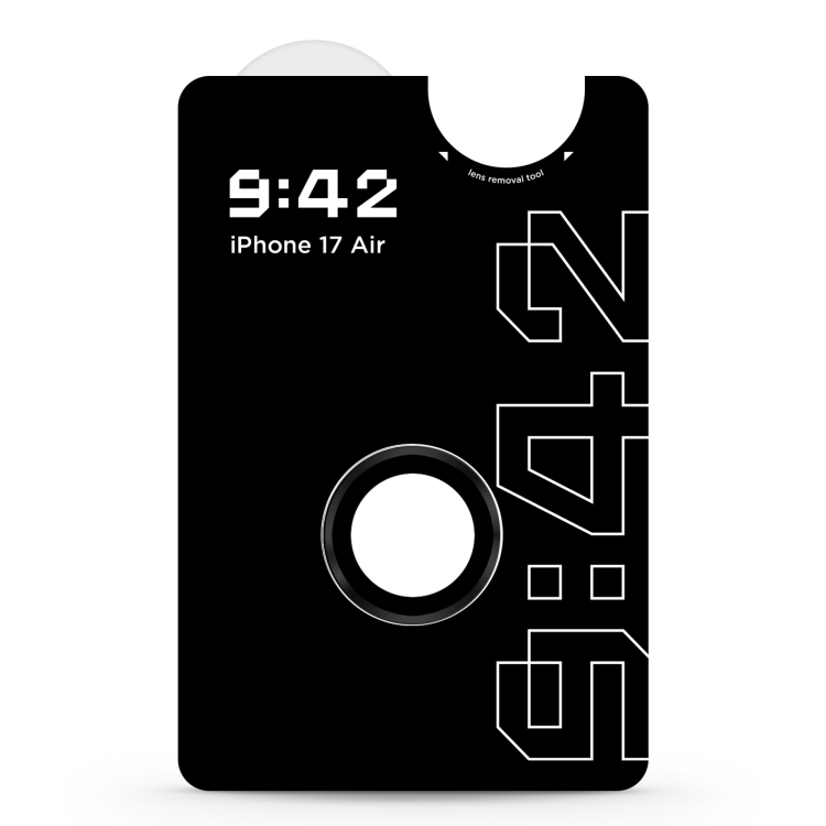 Защитное стекло 9:42 для камеры iPhone 17 Air (Black)