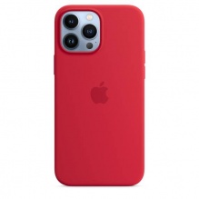 Silicone Case with MagSafe and Animation для iPhone 13 Pro Max (FoxConn) (Red)