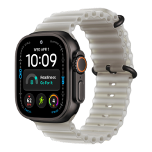 Apple Watch Ultra 4 GPS + Cellular, 49mm Black Titanium Case with Translucent Gray Ocean Band