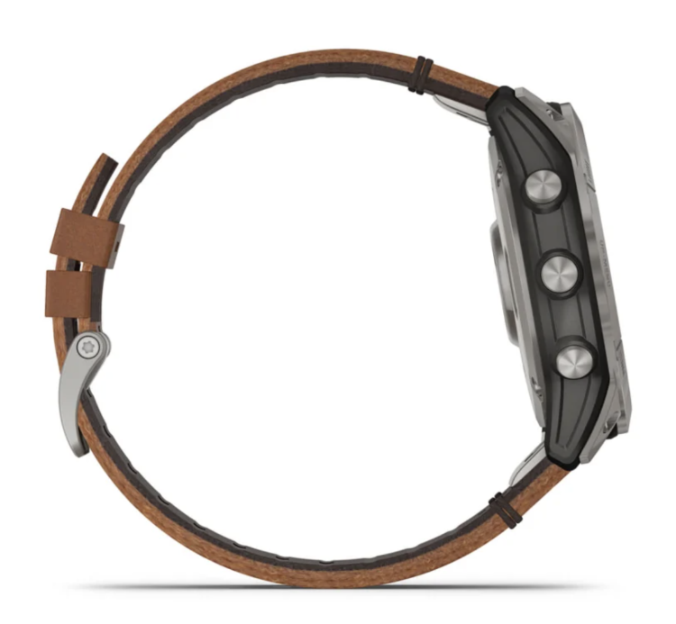 Garmin Fenix 7X Sapphire Solar Titanium with Chestnut Leather Band (010-02541-19)