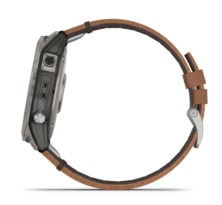 Garmin Fenix 7X Sapphire Solar Titanium with Chestnut Leather Band (010-02541-19)