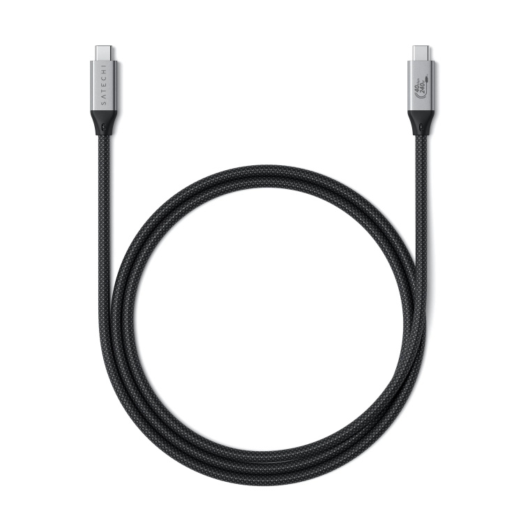 Кабель Satechi USB4 Pro 240W Space Gray (1.2m) (ST-YU4120M)  