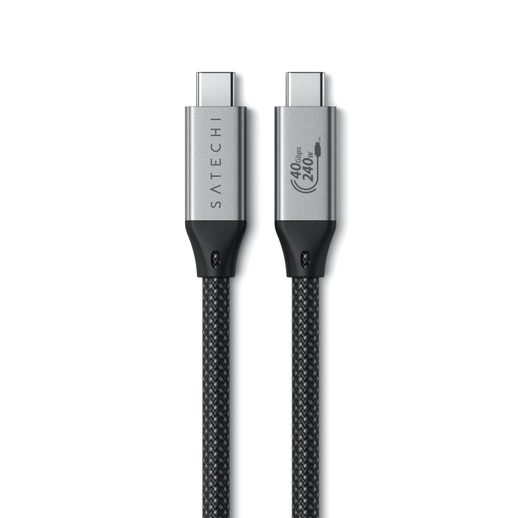 Кабель Satechi USB4 Pro 240W Space Gray (1.2m) (ST-YU4120M)  