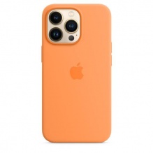 Silicone Case with MagSafe and Animation для iPhone 13 Pro (FoxConn) (Marigold)