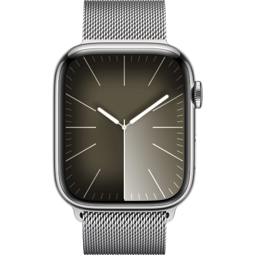 Apple Watch Series 9 GPS + LTE 41mm Silver Stainless Steel Case with Silver Milanese Loop (MRJ43) бу