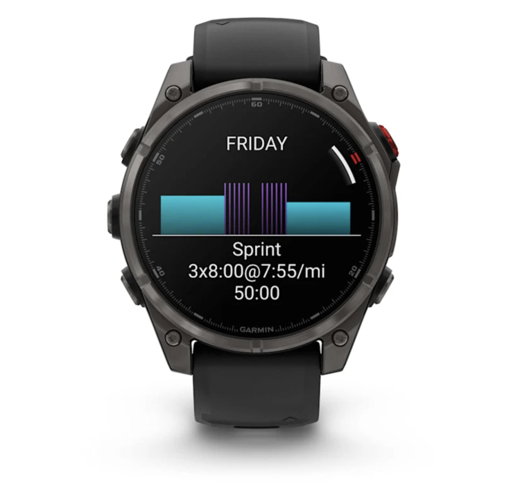 Garmin Fenix 8 Pro 47mm AMOLED Sapphire Carbon Gray DLC Titanium with Black/Pebble Gray Silicone Band (010-03198-00/01)