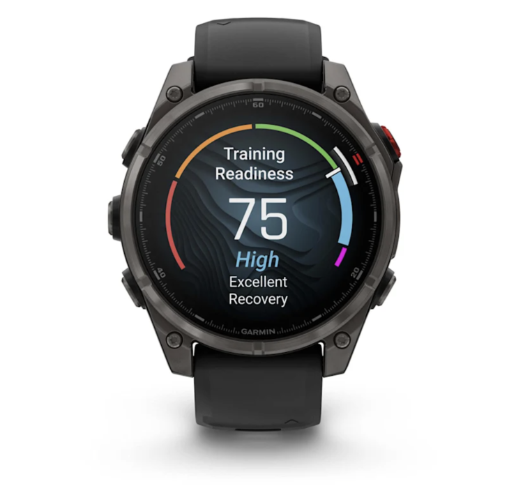Garmin Fenix 8 Pro 47mm AMOLED Sapphire Carbon Gray DLC Titanium with Black/Pebble Gray Silicone Band (010-03198-00/01)