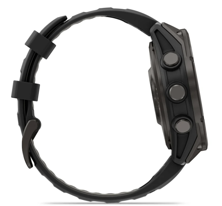Garmin Fenix 8 Pro 47mm AMOLED Sapphire Carbon Gray DLC Titanium with Black/Pebble Gray Silicone Band (010-03198-00/01)