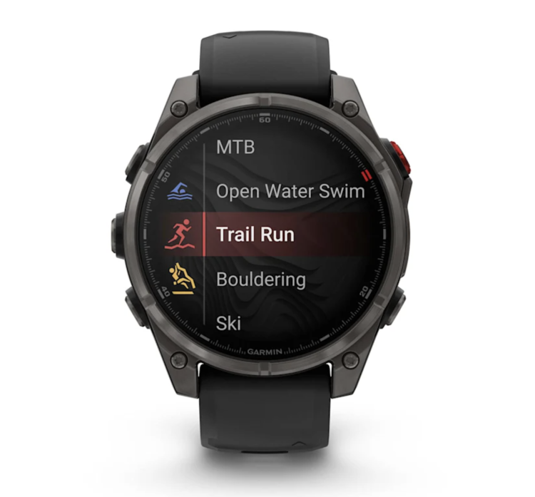 Garmin Fenix 8 Pro 47mm AMOLED Sapphire Carbon Gray DLC Titanium with Black/Pebble Gray Silicone Band (010-03198-00/01)