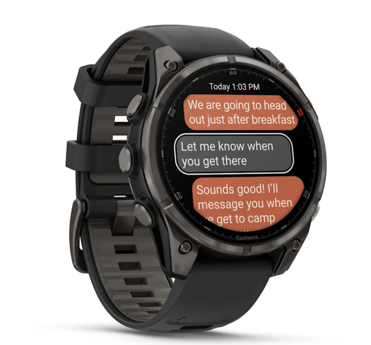 Garmin Fenix 8 Pro 47mm AMOLED Sapphire Carbon Gray DLC Titanium with Black/Pebble Gray Silicone Band (010-03198-00/01)