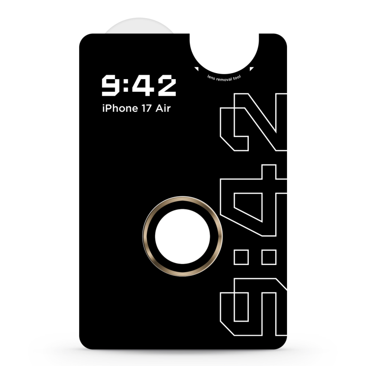 Захисне скло 9:42 для камери iPhone 17 Air (Gold) Захисне скло 9:42 для камери iPhone 17 Air (Gold)