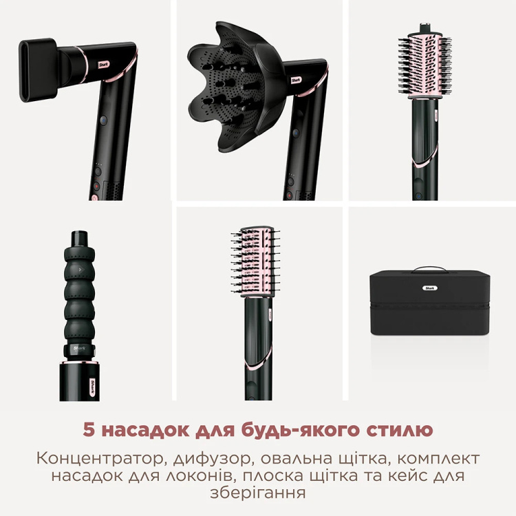 Стайлер Shark FlexStyle 5-in-1 Hair Styler and Dryer Stone (HD446EU) (Black) Стайлер Shark FlexStyle 5-in-1 Hair Styler and Dryer Stone (HD446EU) (Black)