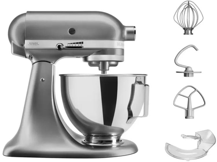 Планетарний міксер KitchenAid 4,3 л 5KSM95PSECU Silvery (UA)