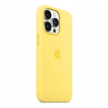 Silicone Case with MagSafe and Animation для iPhone 13 Pro (FoxConn) (Lemon Zest)