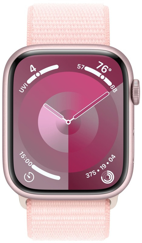 Apple Watch Series 9 GPS 45mm Pink Aluminum Case with Light Pink Sport Loop (MR9J3) бу