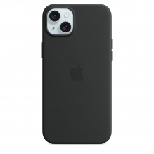 Silicone Case with MagSafe для iPhone 15 Plus (FoxConn) (Black)