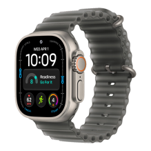 Apple Watch Ultra 4 GPS + LTE 49mm Natural Titanium Case with Translucent Black Ocean Band 