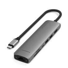 Перехідник Satechi 7-in-1 USB-C Slim Multiport Adapter 4K with Ethernet (ST-P7SM)