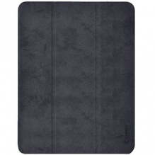 Чохол Comma для iPad Pro 12.9" [2021-22] Leather Case with Pen Holder Series (Black)