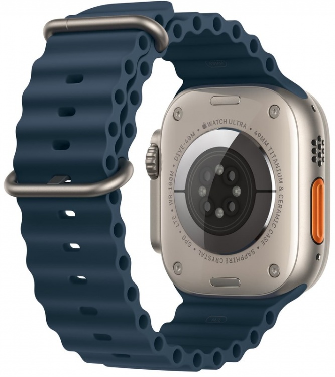Apple Watch Ultra 2 49mm Titanium Case with Blue Ocean Band (MREG3)