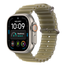 Apple Watch Ultra 4 GPS + Cellular, 49mm Natural Titanium Case with Translucent Kelp Ocean Band