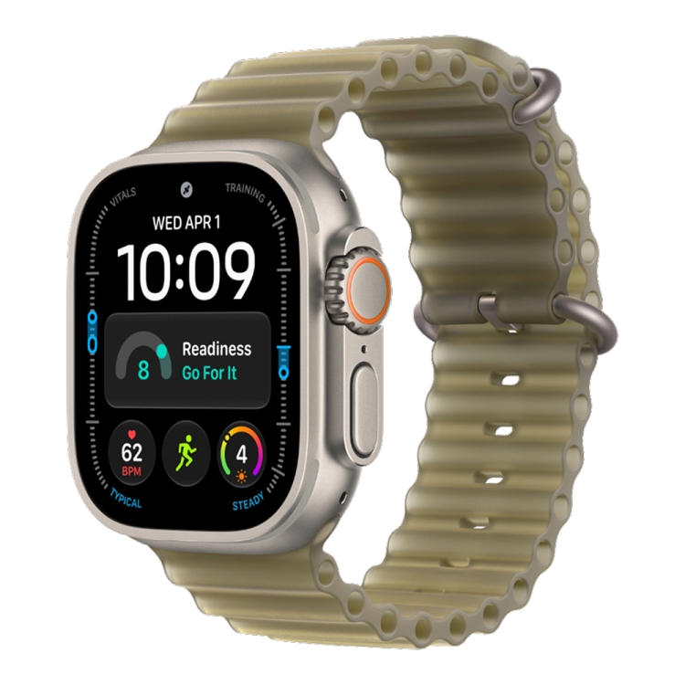 Apple Watch Ultra 4 GPS + LTE 49mm Natural Titanium Case with Translucent Kelp Ocean Band Apple Watch Ultra 4 GPS + LTE 49mm Natural Titanium Case with Translucent Kelp Ocean Band