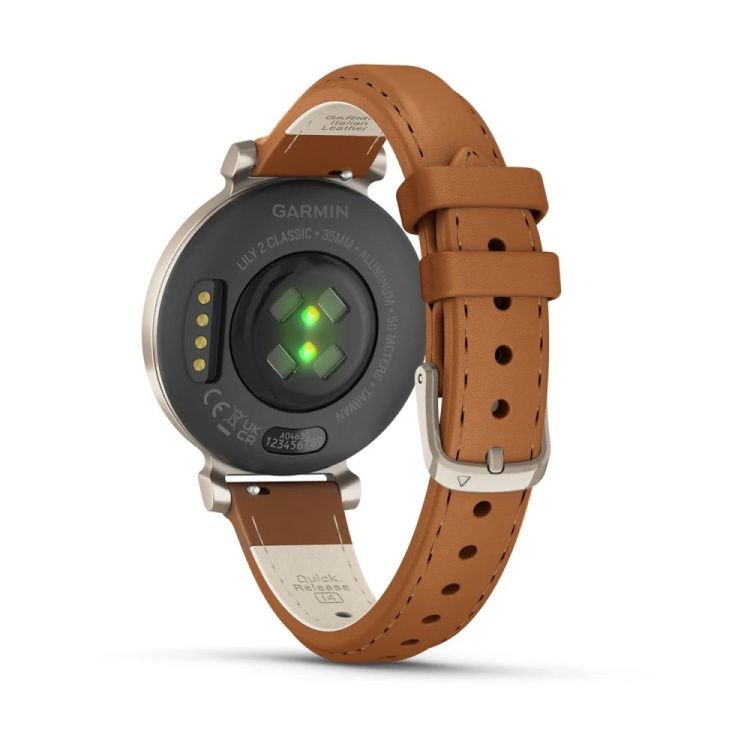 Garmin Lily 2 Classic Cream Gold with Tan Leather Band (010-02839-02)