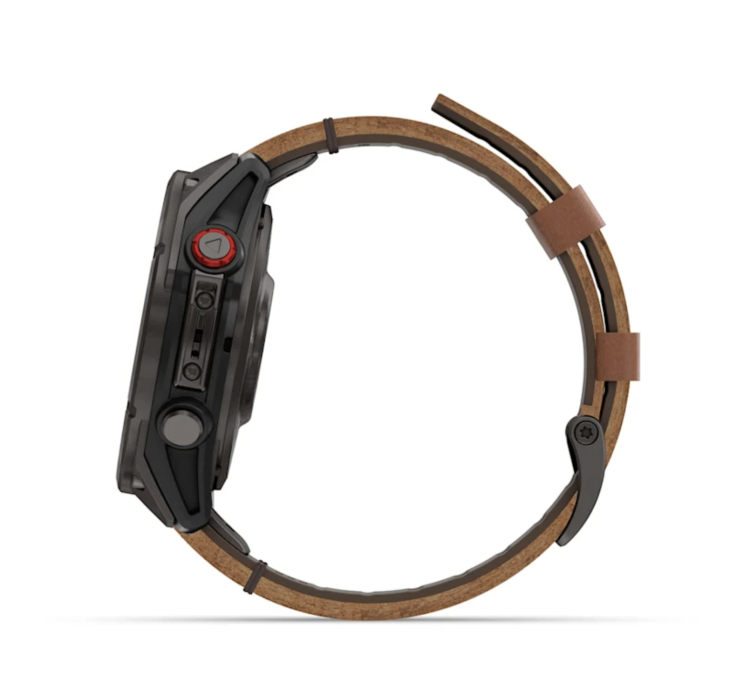 Garmin Fenix 8 Pro 47mm AMOLED Sapphire Carbon grey DLC titanium with Chestnut Leather Band (010-03198-40)